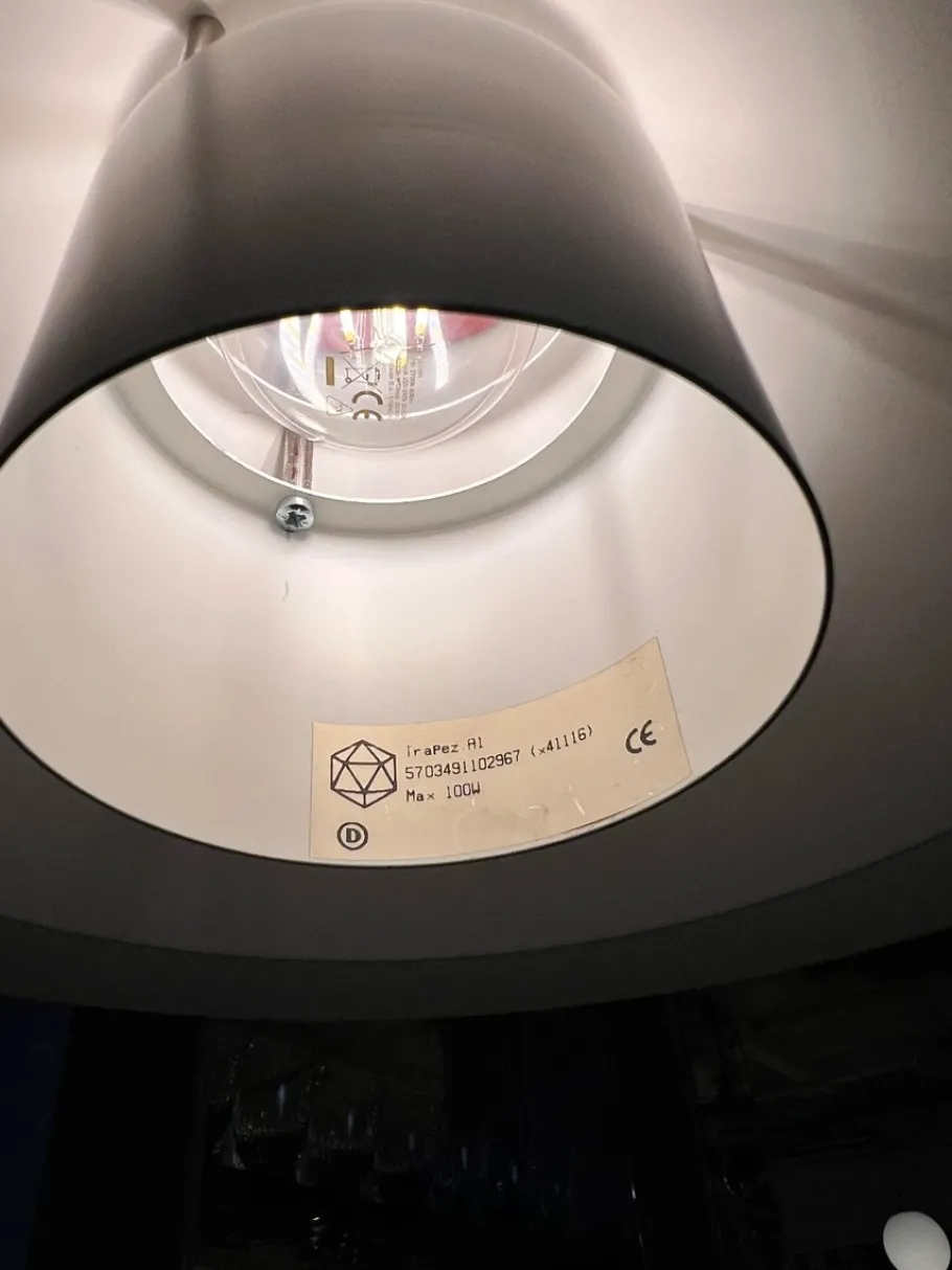 New Pamono White Trapez Slatted Lamp from Nordisk Solar