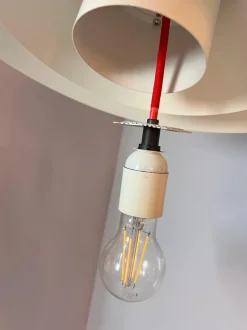 New Pamono White Trapez Slatted Lamp from Nordisk Solar