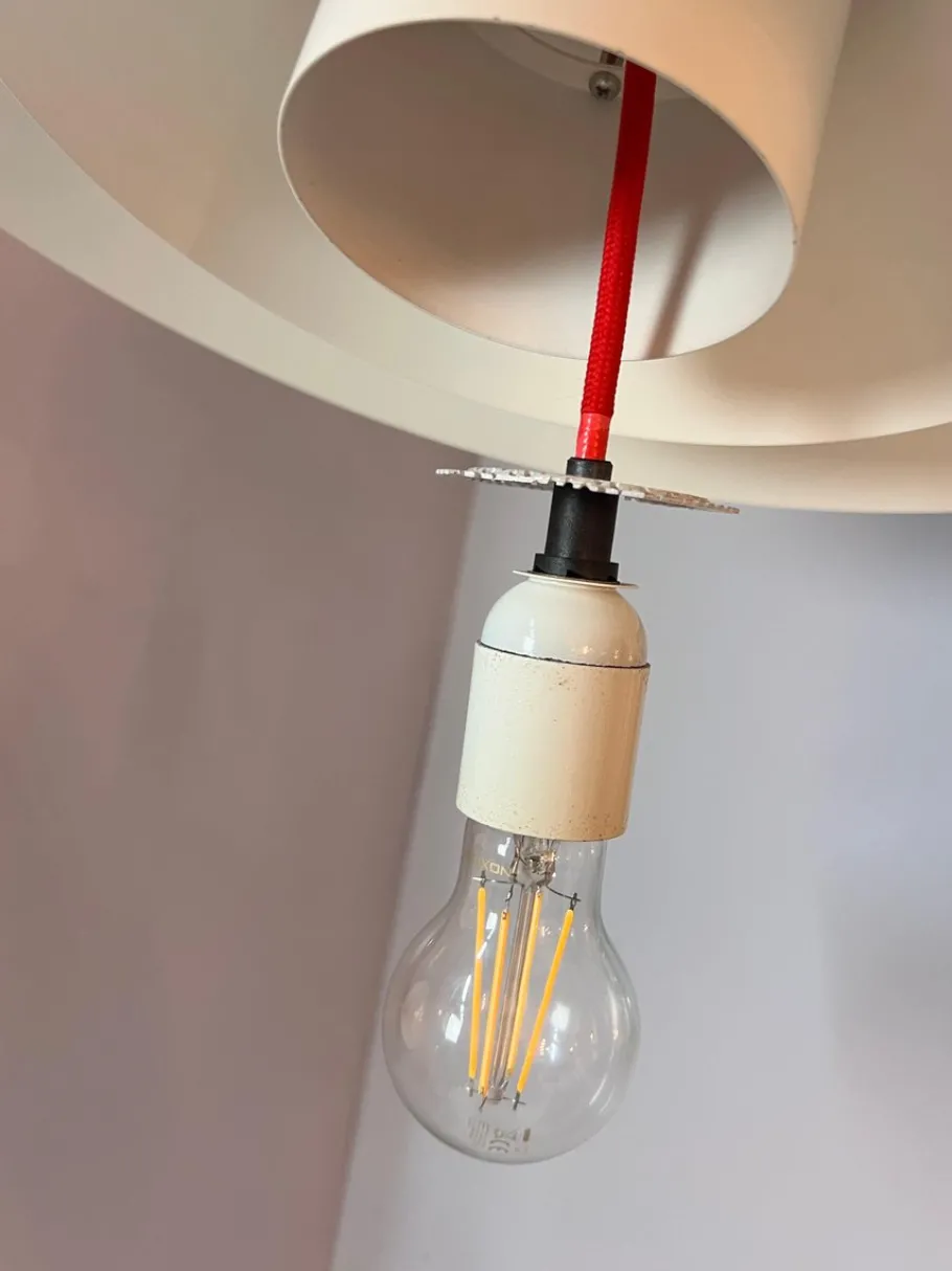 New Pamono White Trapez Slatted Lamp from Nordisk Solar