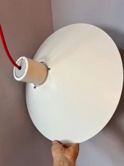 New Pamono White Trapez Slatted Lamp from Nordisk Solar