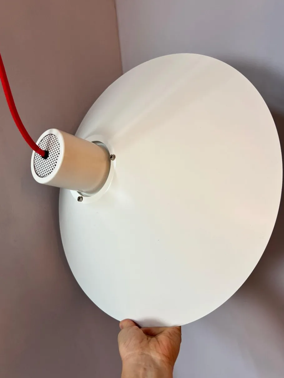 New Pamono White Trapez Slatted Lamp from Nordisk Solar