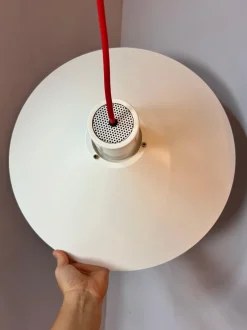 New Pamono White Trapez Slatted Lamp from Nordisk Solar