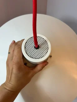 New Pamono White Trapez Slatted Lamp from Nordisk Solar