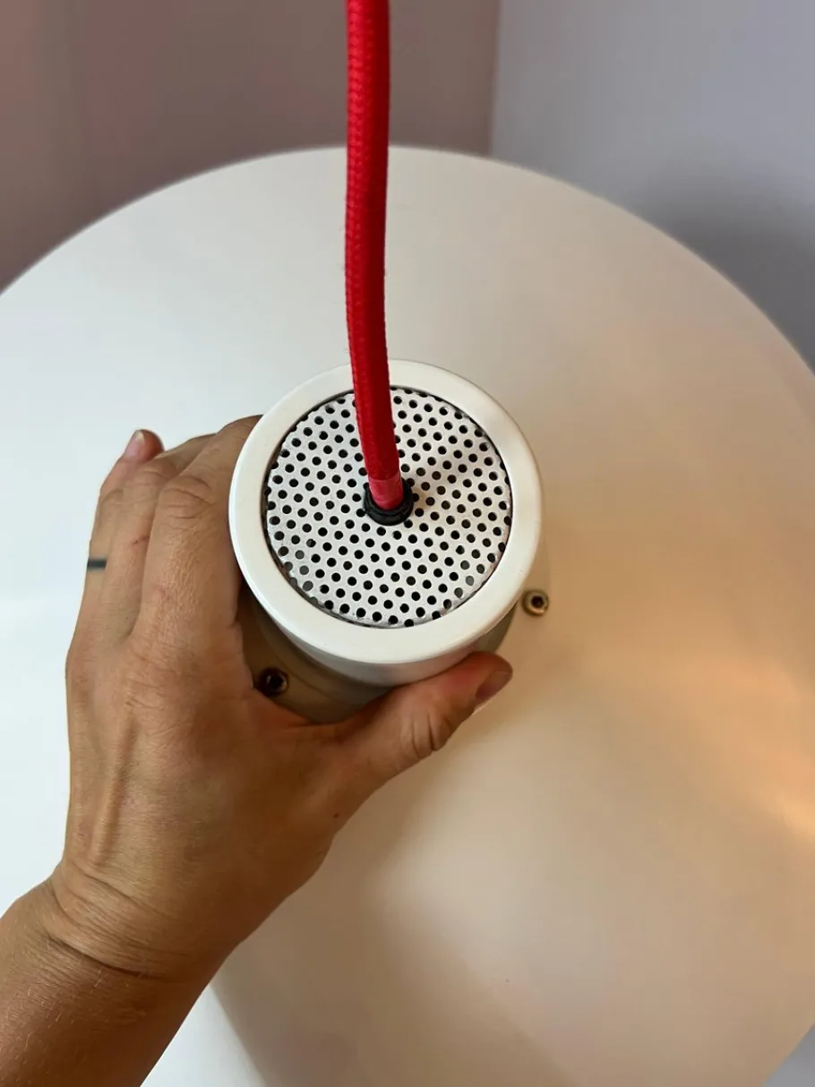 New Pamono White Trapez Slatted Lamp from Nordisk Solar