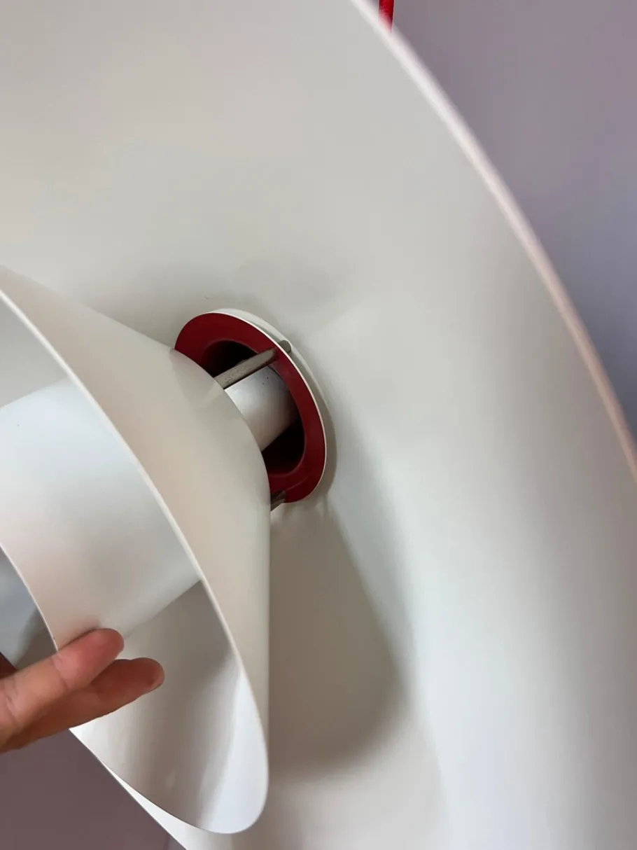 New Pamono White Trapez Slatted Lamp from Nordisk Solar