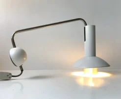 Pamono White Wall Lamp from Louis Poulsen, 1970s