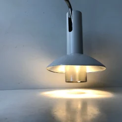 Pamono White Wall Lamp from Louis Poulsen, 1970s