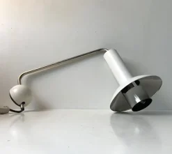 Pamono White Wall Lamp from Louis Poulsen, 1970s