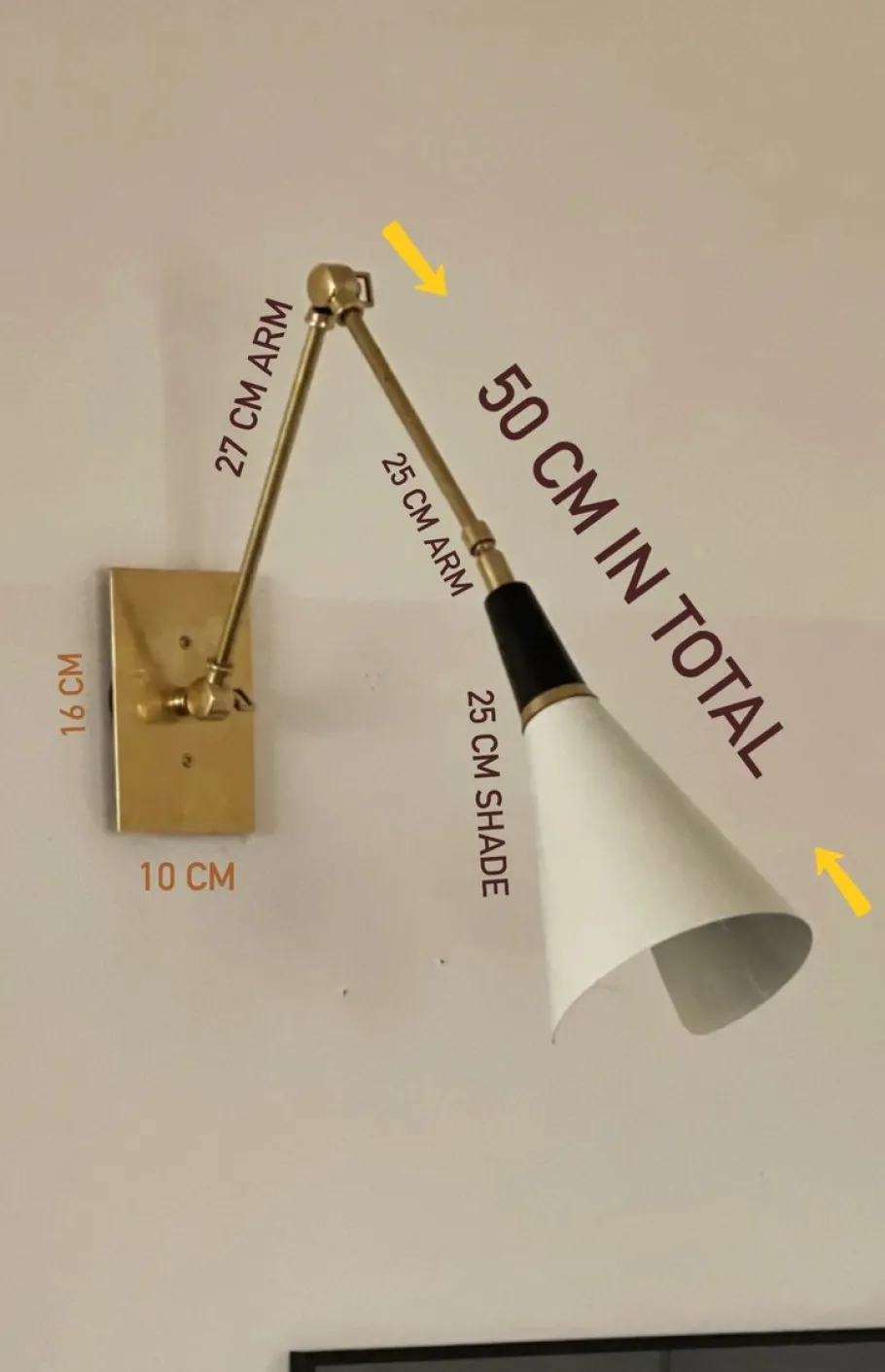 Best Pamono White Wall Lamps with Brass Fittings in the style of Stilnovo, Set of 3