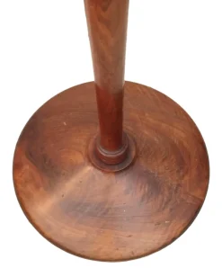 Pamono Wood Floor Lamp with Vienna Straw Lampshade, Italy, 1950s