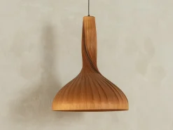 Hot Pamono Wooden Hanging Lamp from Jakobsson, 1960s