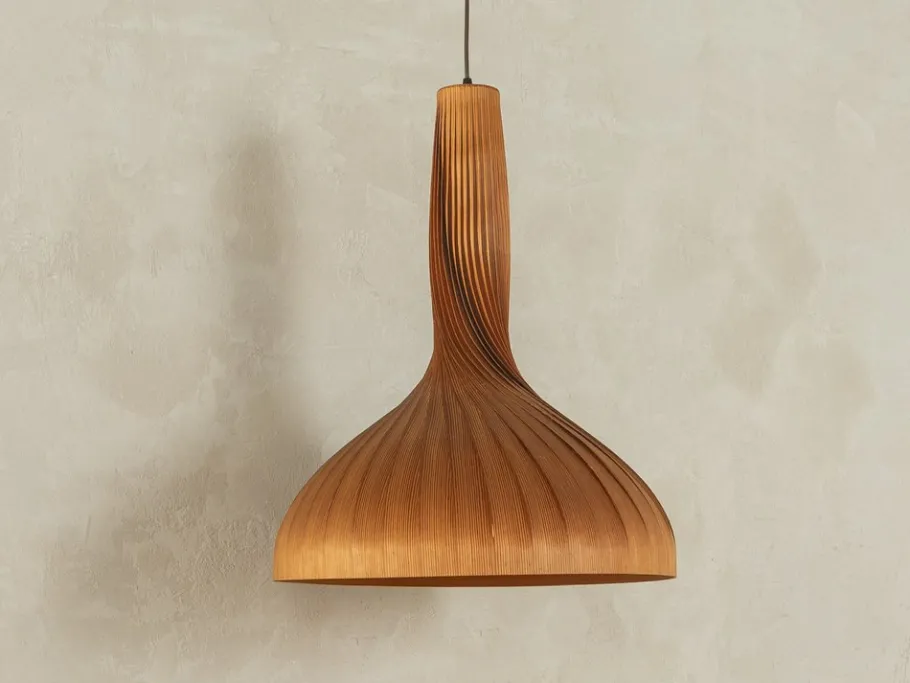 Hot Pamono Wooden Hanging Lamp from Jakobsson, 1960s
