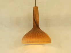 Hot Pamono Wooden Hanging Lamp from Jakobsson, 1960s
