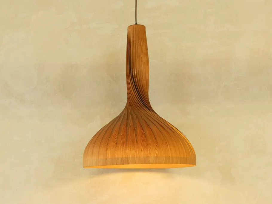 Hot Pamono Wooden Hanging Lamp from Jakobsson, 1960s