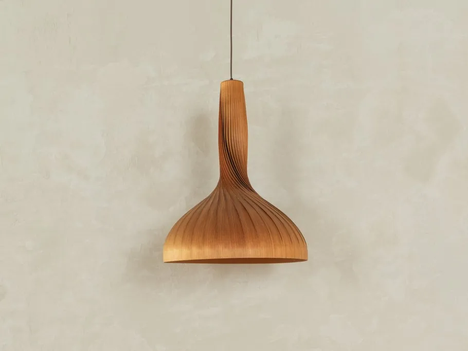 Hot Pamono Wooden Hanging Lamp from Jakobsson, 1960s