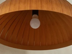 Hot Pamono Wooden Hanging Lamp from Jakobsson, 1960s