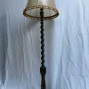 Hot Pamono Wooden Spiral Floor Lamp, 1940s