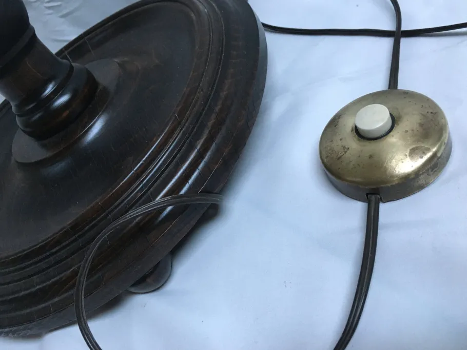 Hot Pamono Wooden Spiral Floor Lamp, 1940s