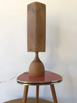 Best Pamono Wooden Table Lamp by Leif Wikner for Persåsen