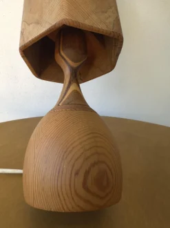 Best Pamono Wooden Table Lamp by Leif Wikner for Persåsen