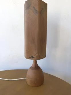 Best Pamono Wooden Table Lamp by Leif Wikner for Persåsen