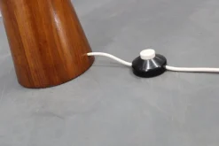 Outlet Pamono Wooden Table Lamp with Wicker Shade from Parker Knoll, Britain, 1960s