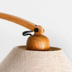 Hot Pamono Wooden Wall Lights with Natural Shade by Domus Germany, 1970s