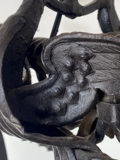 Outlet Pamono Wrought Iron Floor Candleholder, 1900s