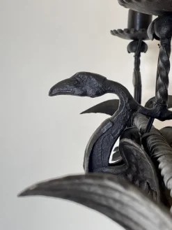 Outlet Pamono Wrought Iron Floor Candleholder, 1900s