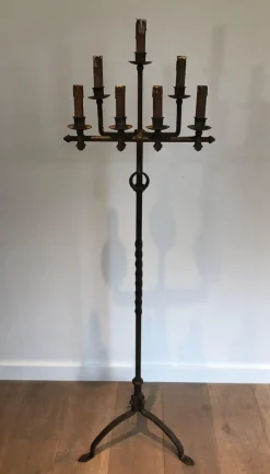 Outlet Pamono Wrought Iron Floor Lamp