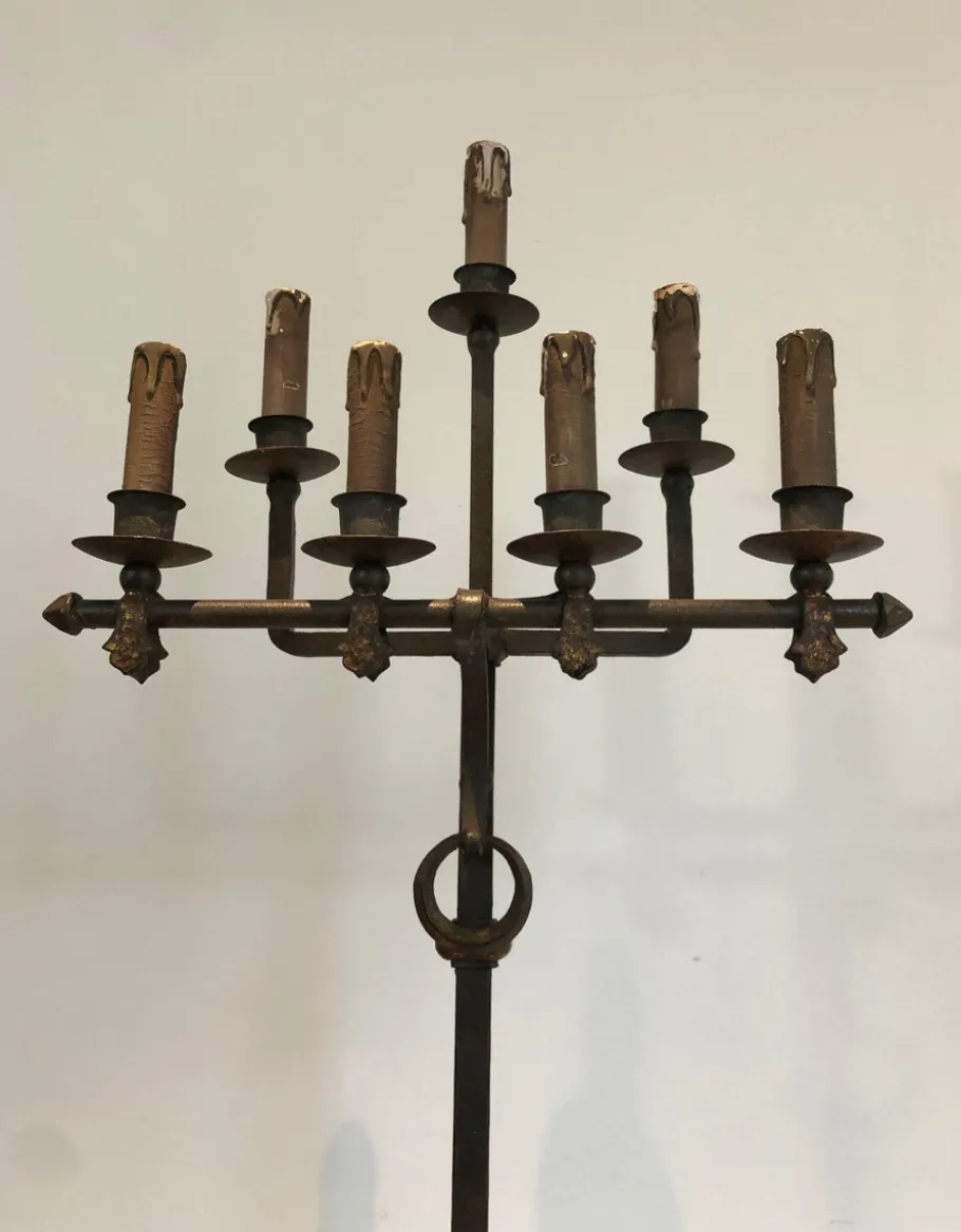 Outlet Pamono Wrought Iron Floor Lamp