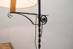 Clearance Pamono Wrought Iron Floor Lamp attributed to Raymond Subes, 1960s