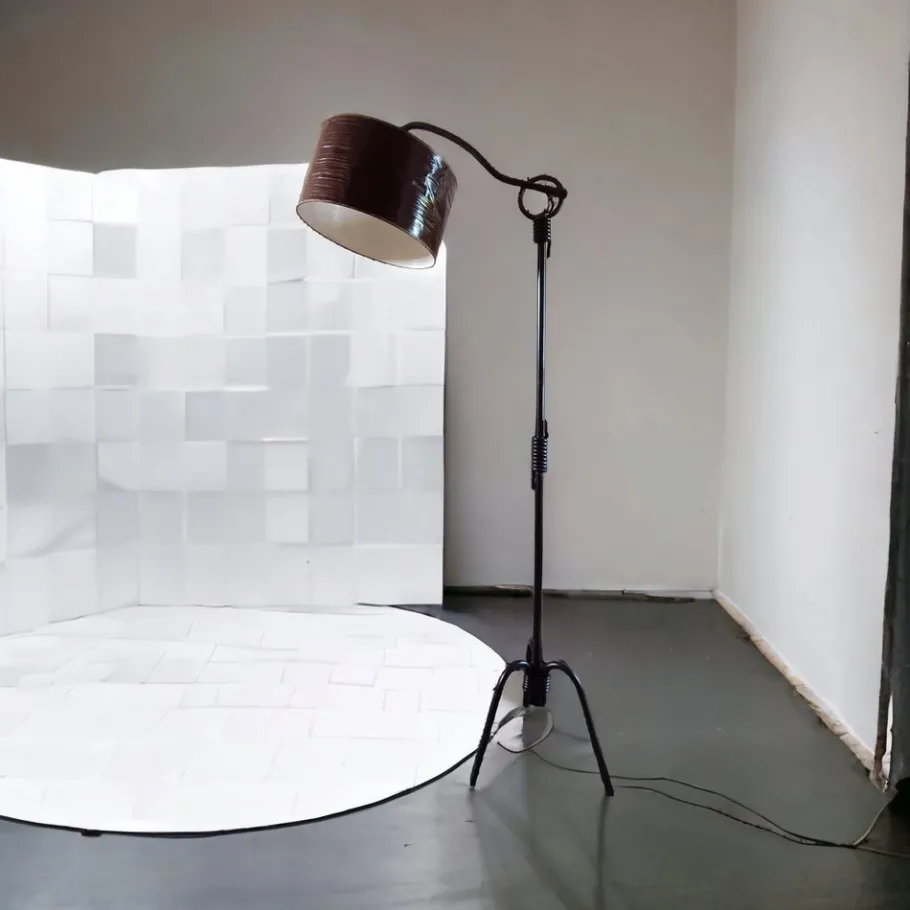 Outlet Pamono Wrought Iron Floor Lamp by Jean Royère, 1940s