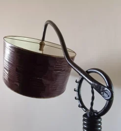 Outlet Pamono Wrought Iron Floor Lamp by Jean Royère, 1940s