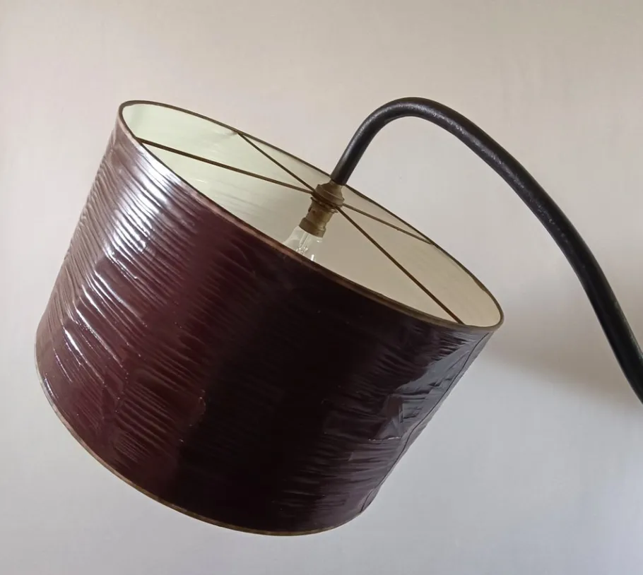 Outlet Pamono Wrought Iron Floor Lamp by Jean Royère, 1940s