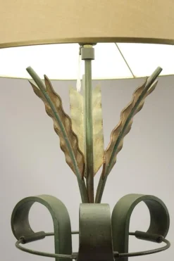 Discount Pamono Wrought Iron Floor Lamp, 1940s