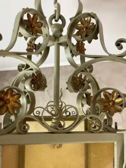 Hot Pamono Wrought Iron Lantern, 1950s