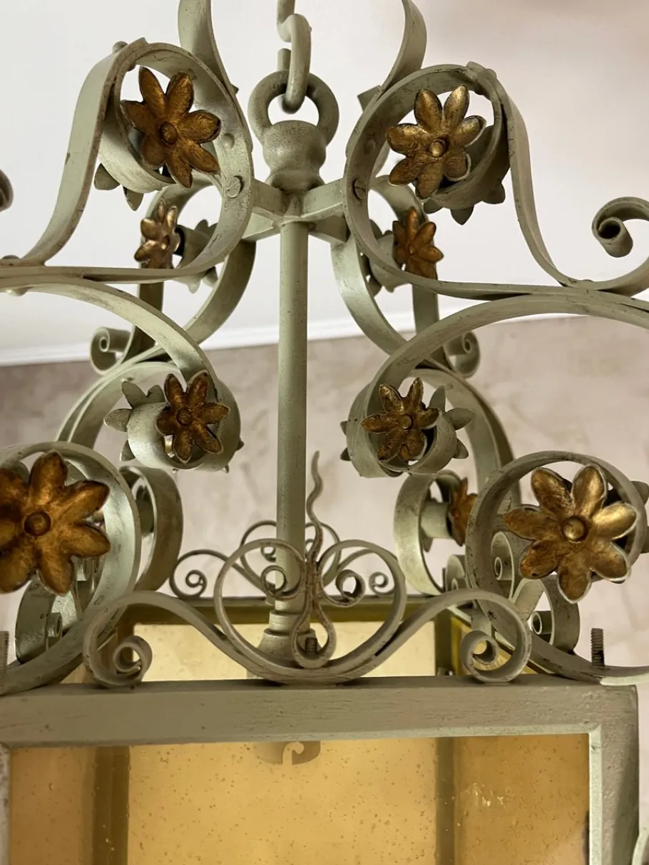 Hot Pamono Wrought Iron Lantern, 1950s