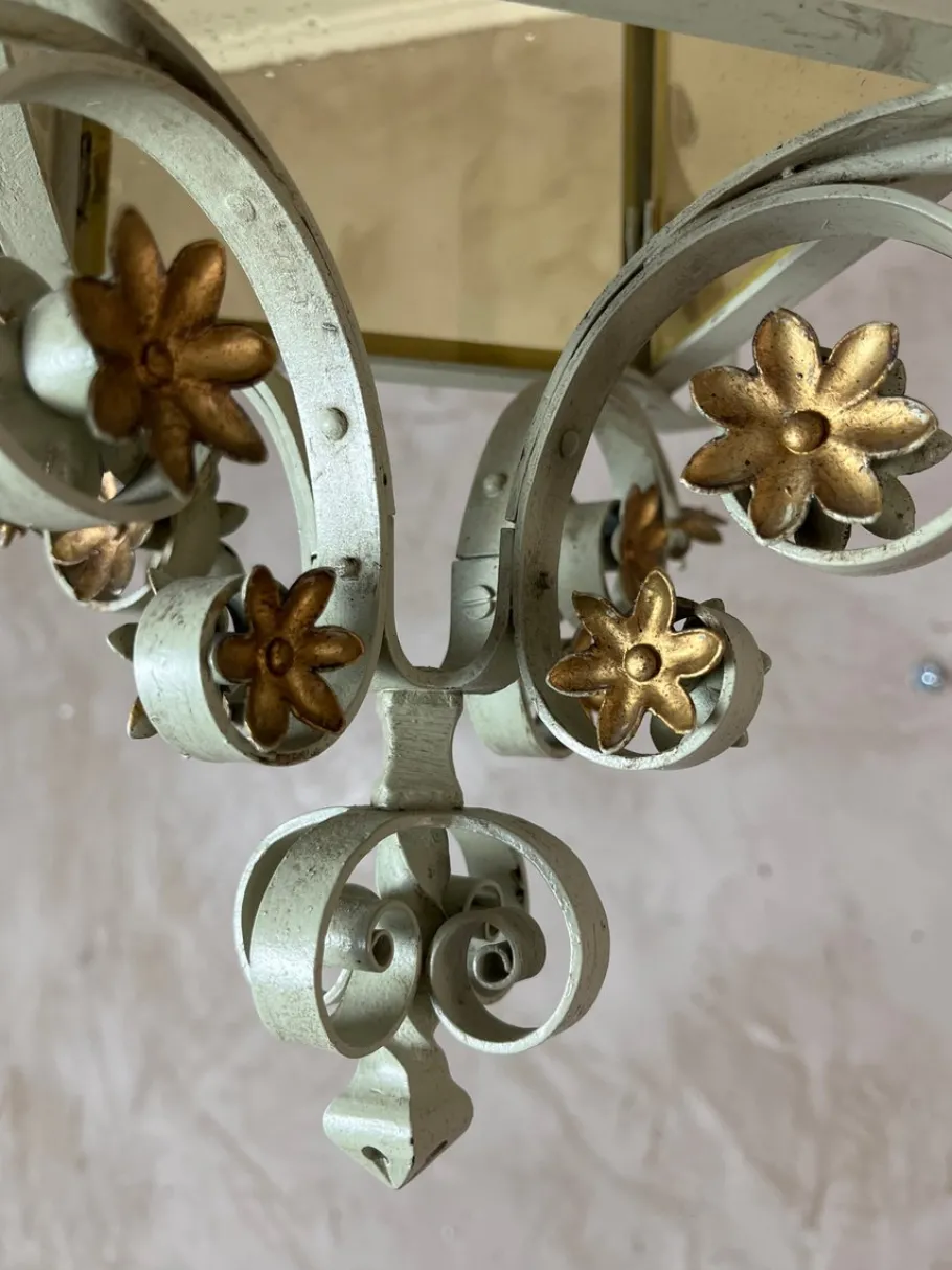 Hot Pamono Wrought Iron Lantern, 1950s