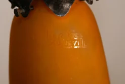 Discount Pamono Wrought Iron Pate de Verre Lamp from Muller Freres Luneville, France, 1930s