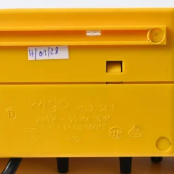 Outlet Pamono Yellow Alarm Clock with Telescopic Lamp from Wigo, 1970s