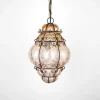 Sale Pamono Yellow Amber Murano Caged Glass Pendant Light from Seguso, 1960s