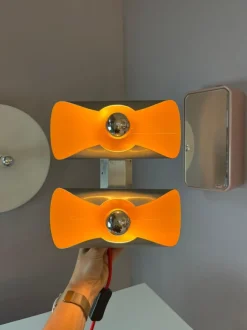 Clearance Pamono Yellow and Silver Wall Lamp from Massive Leuchten