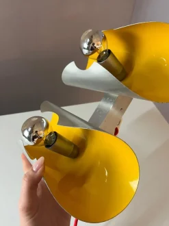 Clearance Pamono Yellow and Silver Wall Lamp from Massive Leuchten