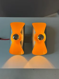 Clearance Pamono Yellow and Silver Wall Lamp from Massive Leuchten