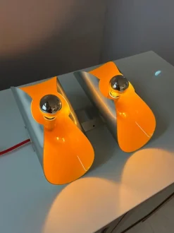 Clearance Pamono Yellow and Silver Wall Lamp from Massive Leuchten