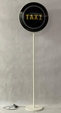Best Pamono Yellow Cab New York Taxi Floor Lamp/Sign, 1990s