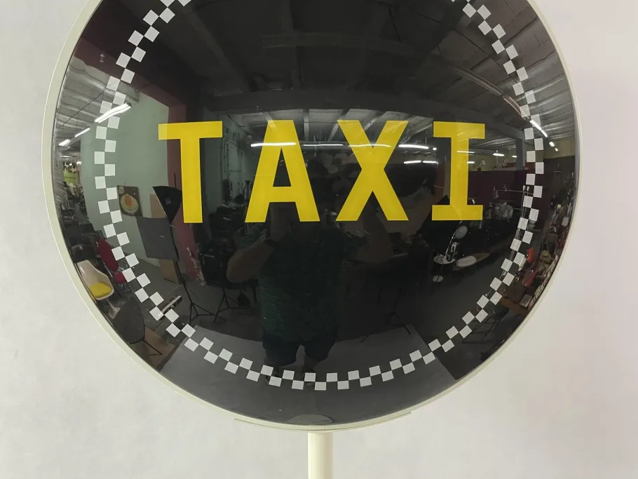 Best Pamono Yellow Cab New York Taxi Floor Lamp/Sign, 1990s