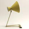 Clearance Pamono Yellow Diabolo Articulated Wall Light attributed to Rene Mathieu for Lunel, 1950s