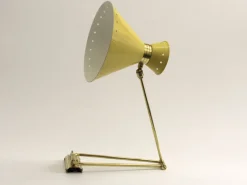 Clearance Pamono Yellow Diabolo Articulated Wall Light attributed to Rene Mathieu for Lunel, 1950s